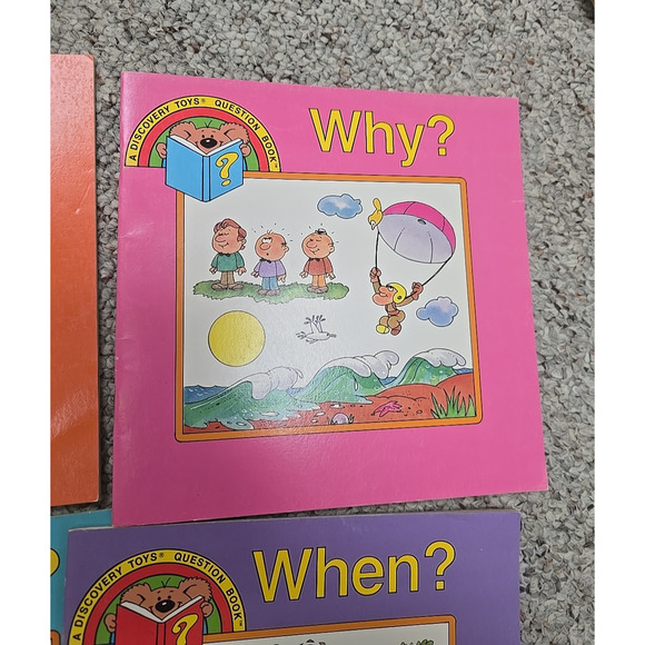 Lot of 4 VTG Discovery Toys Where? Why? What? When? Paperback Children's Books - Picture 3 of 7